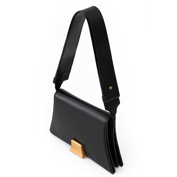 729. SUBTLE Le Nguyen Mini Communal Shoulder Bag Black Leather $590 NWOT - Picture 1 of 12